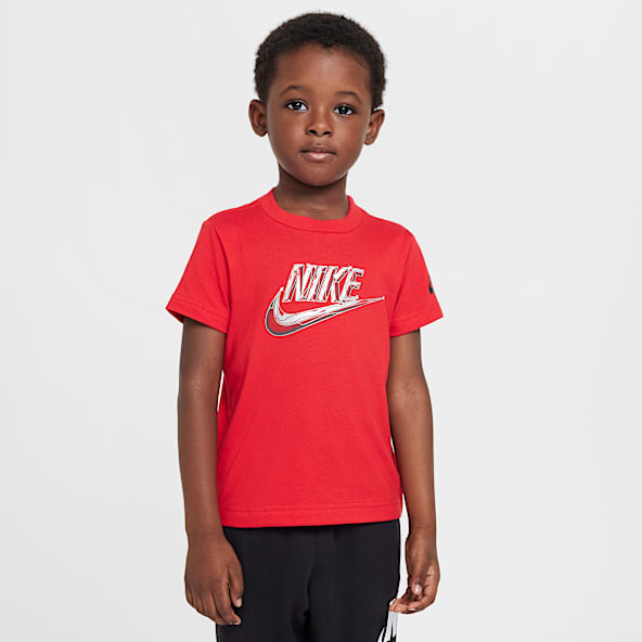 Kids Red Tops T Shirts. Nike